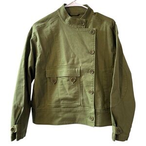NEW Madewell Felton Military Jacket Boxy Slightly Cropped Oversized Fit XXS boho